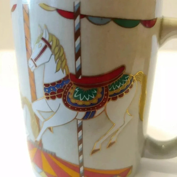 Otagiri Japan Carousel Horses Mug - Picture 7 of 10